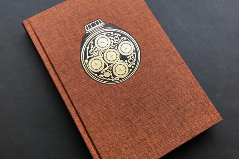 Hardcover Calico cloth gold foiling on the top of black foil